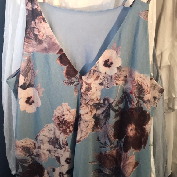 Blue flower dress. So flattering - Picture 4 of 5